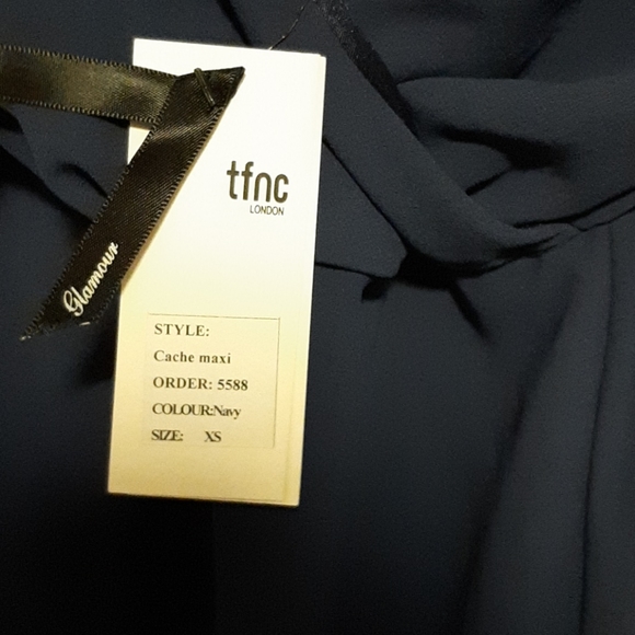 BNWT Tfnc London cache glamour maxi navy dress - Picture 7 of 14